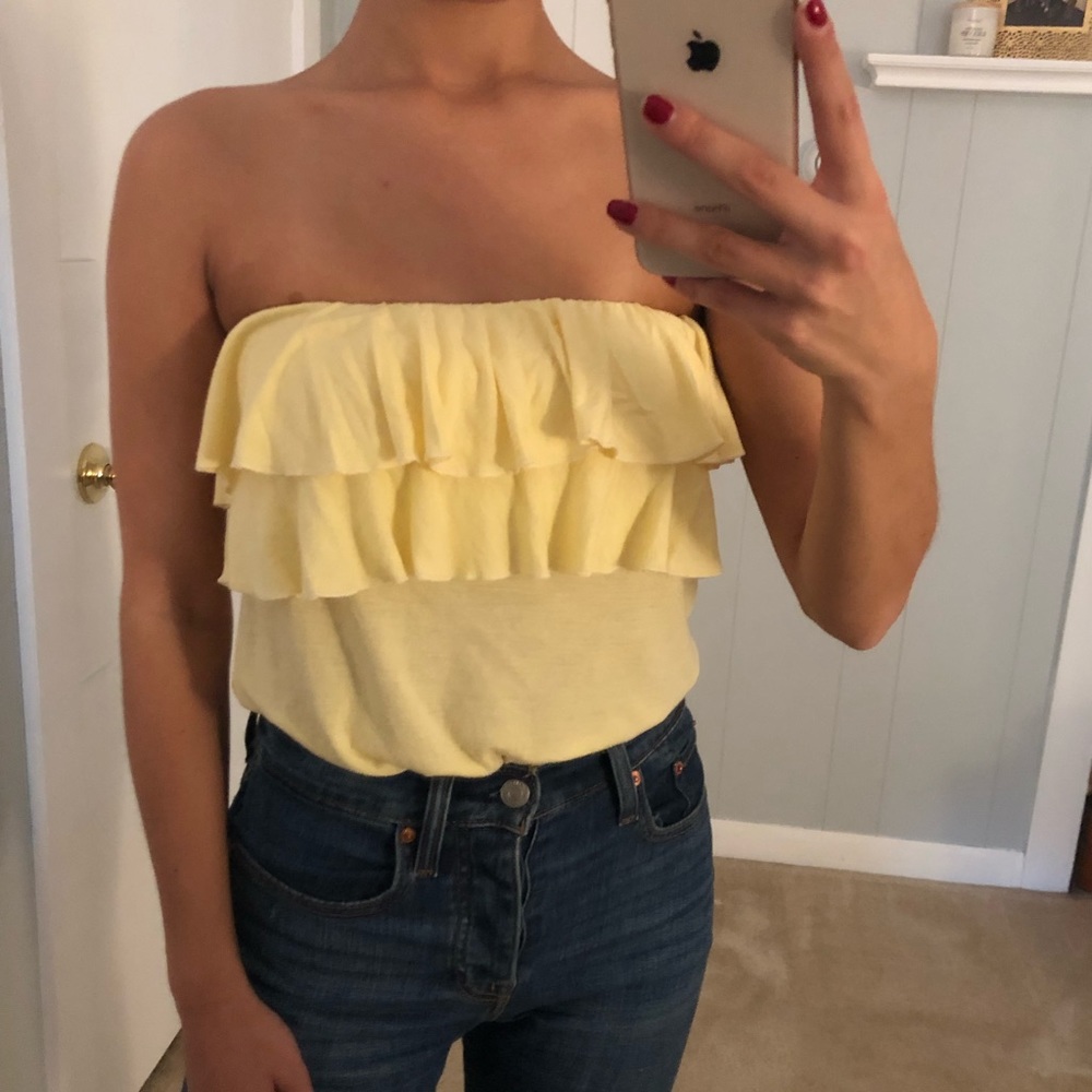 American Eagle Ruffle Tube Top
